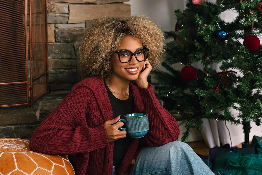 Peepers by PeeperSpecs Oprah's Favorite Things Women's Fanfare Square Blue Light Blocking Reading Glasses