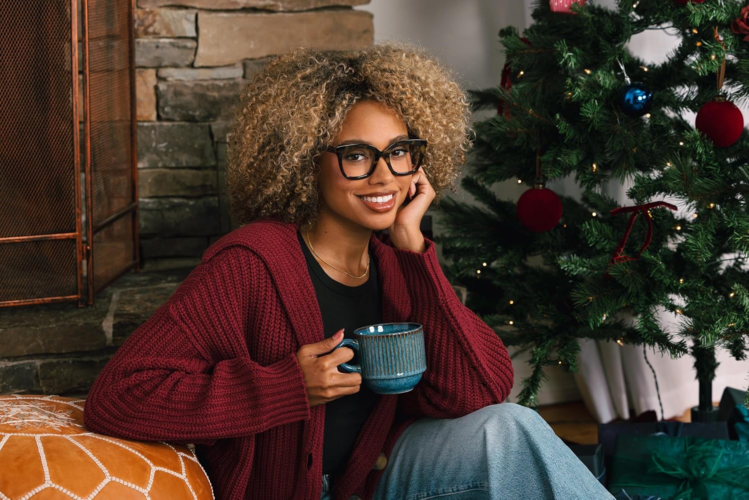 Peepers by PeeperSpecs Oprah's Favorite Things Women's Fanfare Square Blue Light Blocking Reading Glasses