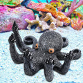 Octopus Aquarium Ornaments Decoration, Black Resin Artificial Sea Life,Suitable for Various Fish Tanks