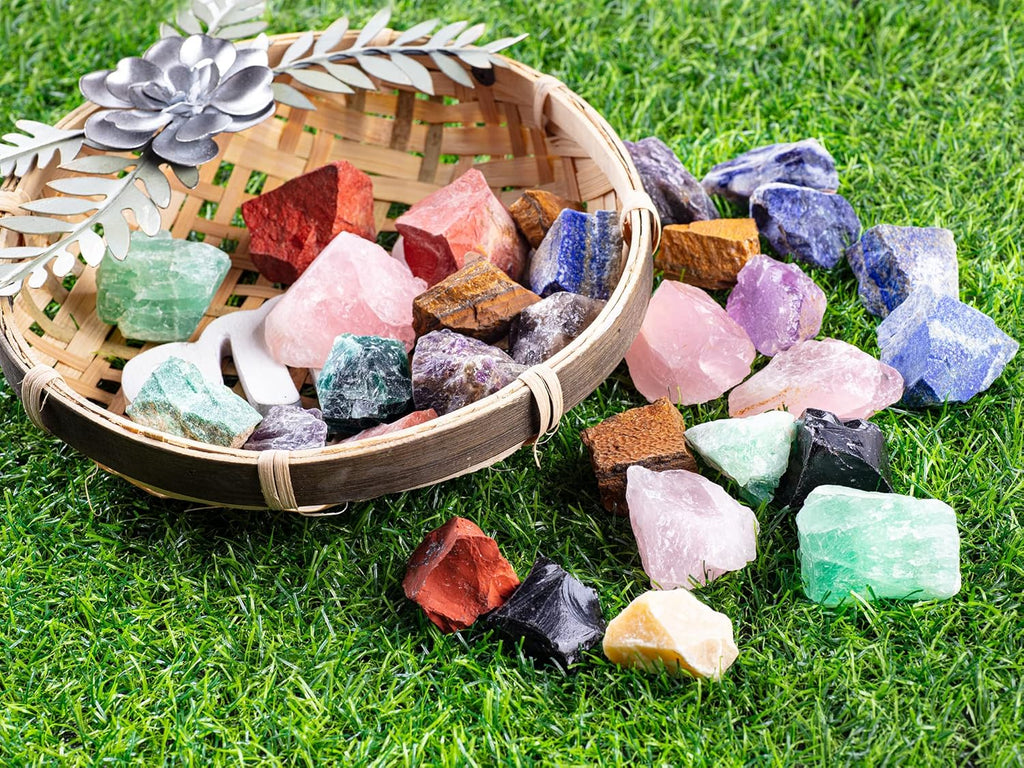 3 lbs Bulk Rough Madagascar Stones Mix Large 1" Natural Raw Stones Crystal for Tumbling, Cabbing, Fountain Rocks, Decoration,Polishing, Wire Wrapping, Wicca Reiki Crystal Healing