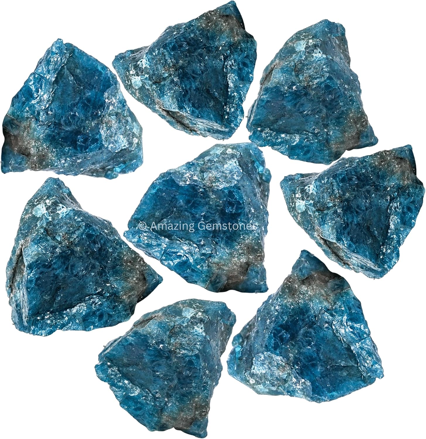 Amazing Gemstone Apatite Raw Crystals and Healing Stones, Natural Rocks for Tumbling and DIY Raw Stones and Crystals (1 lb)