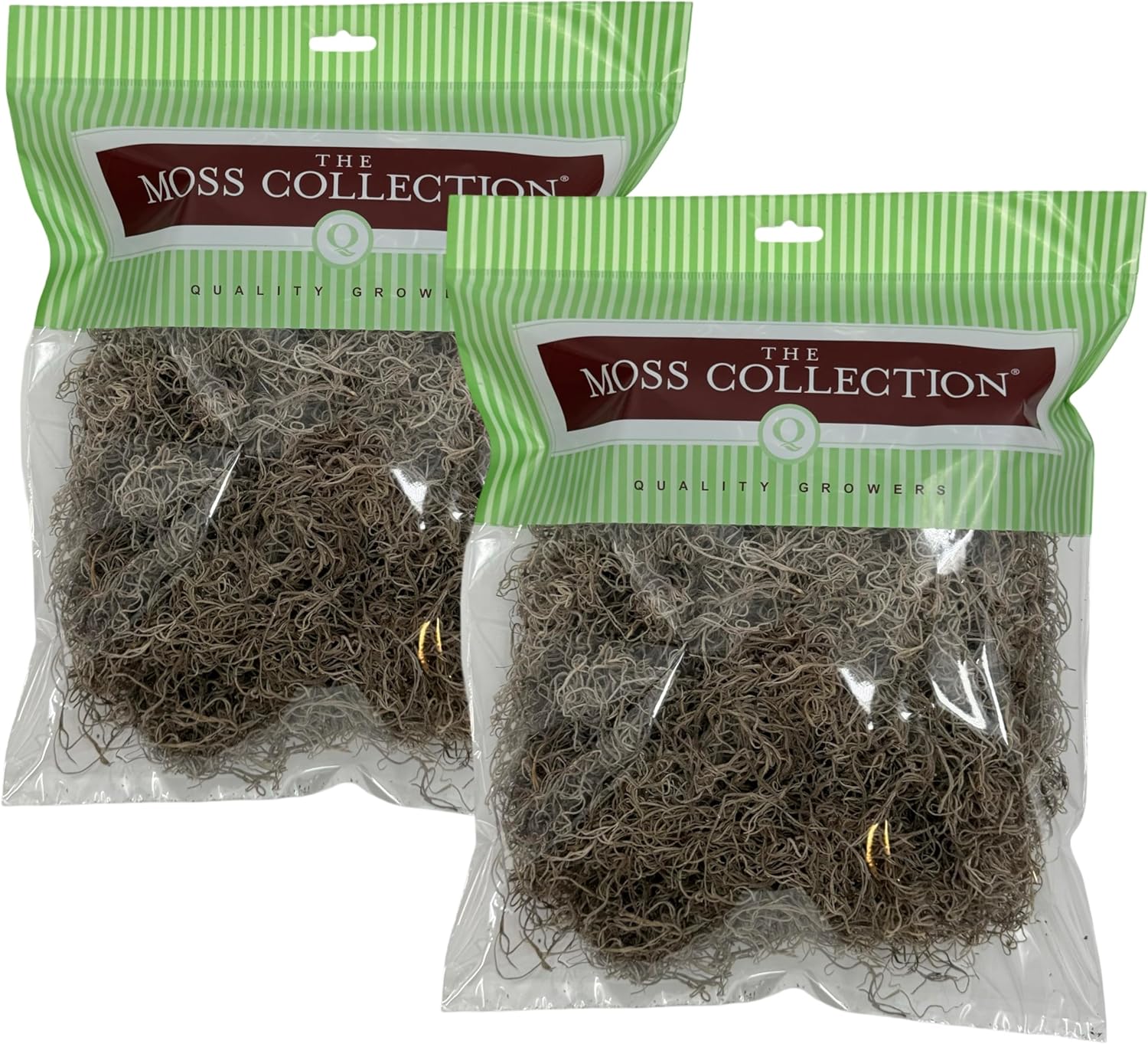 Preserved Spanish Moss - Premium Decorative Moss for Crafts, Home Décor, Art, Design & DIY Projects - Real Moss - Non-Toxic, USA-Made (Natural, Medium, 2-Pack)