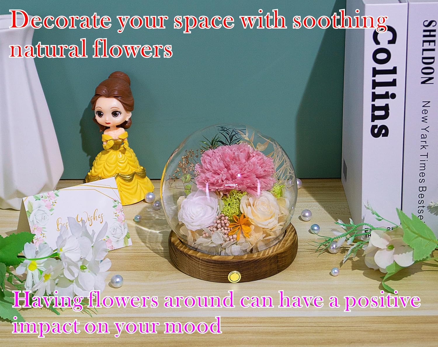 Valley of Rain & Forest Long-Lasting Real Flowers, Unique Floral Gift for You to Send Love for All Occasions, for Indoor Decoration (Pink Carnation, White & Yellow Roses arrangement)