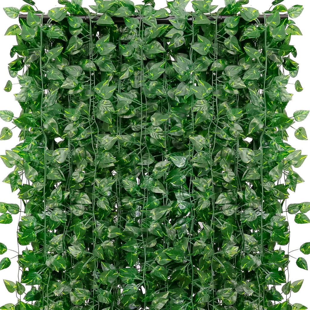 450 Feet 60 Pack Fake Greenery Hanging Garland, Artificial Ivy Leaf Plants, Vine Leaves, Flowers Foliage for Bedroom Garden Wall Decor