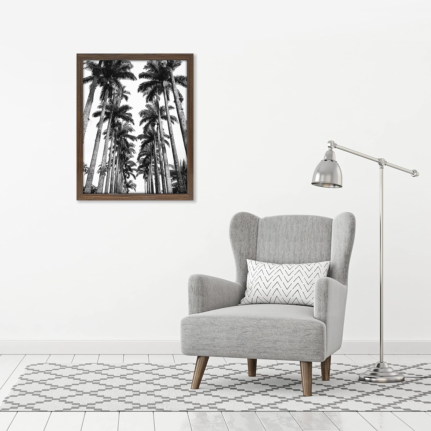 Americanflat 22x28 Poster Frame with Polished Plexiglass - Wide Picture Frames Made of Engineered Wood for Vertical or Horizontal Wall Display - Epic Collection - Mahogany