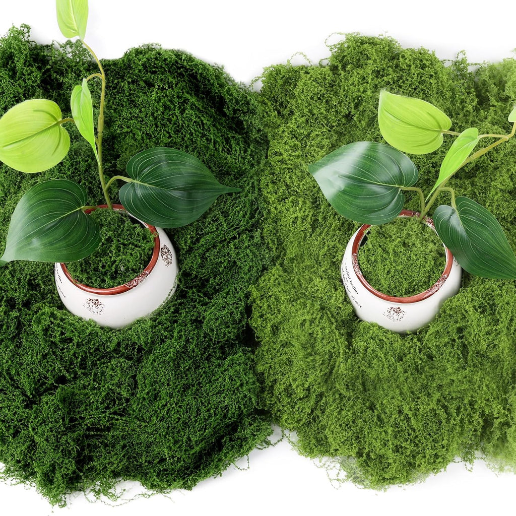 Jollidecor Artificial Moss for Potted Plants, 7.06 OZ Fake Green Moss for Crafts DIY, Faux Decorative Moss Planter Filler for Fairy Garden, Table Centerpiece, Landscaping, Terrarium