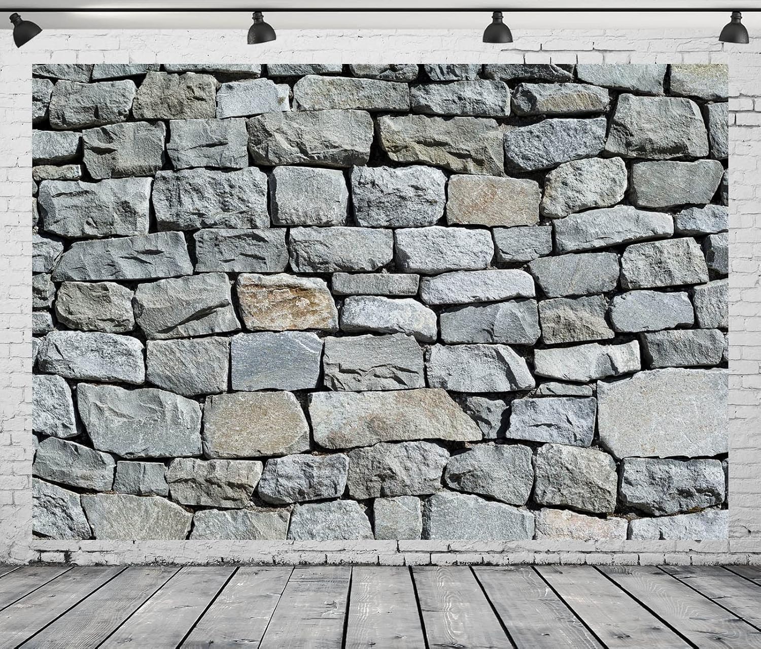BELECO 10x6.5ft Fabric Vintage Brick Stone Wall Backdrop for Photography Ancient Rock Wall Textured Brick Stone Background Wallpaper Stone Wall Birthday Party Decorations Studio Booth Photo Props