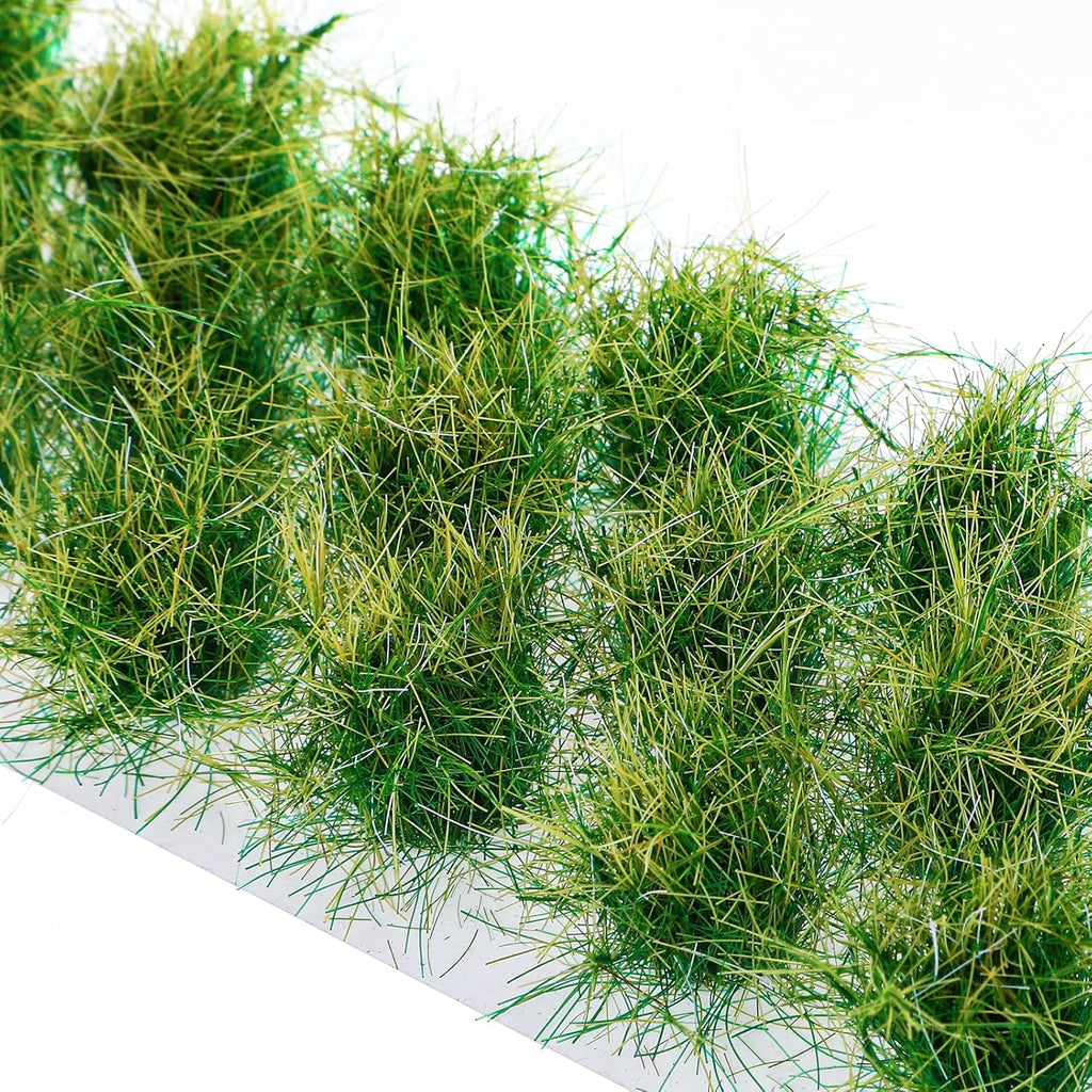 20 Pcs Diorama Grass Static Grass Miniature Plants Model Grasses DIY Miniature for Train Landscape Railroad Scenery Sand Layout Model War Terrain (Autumn Green)