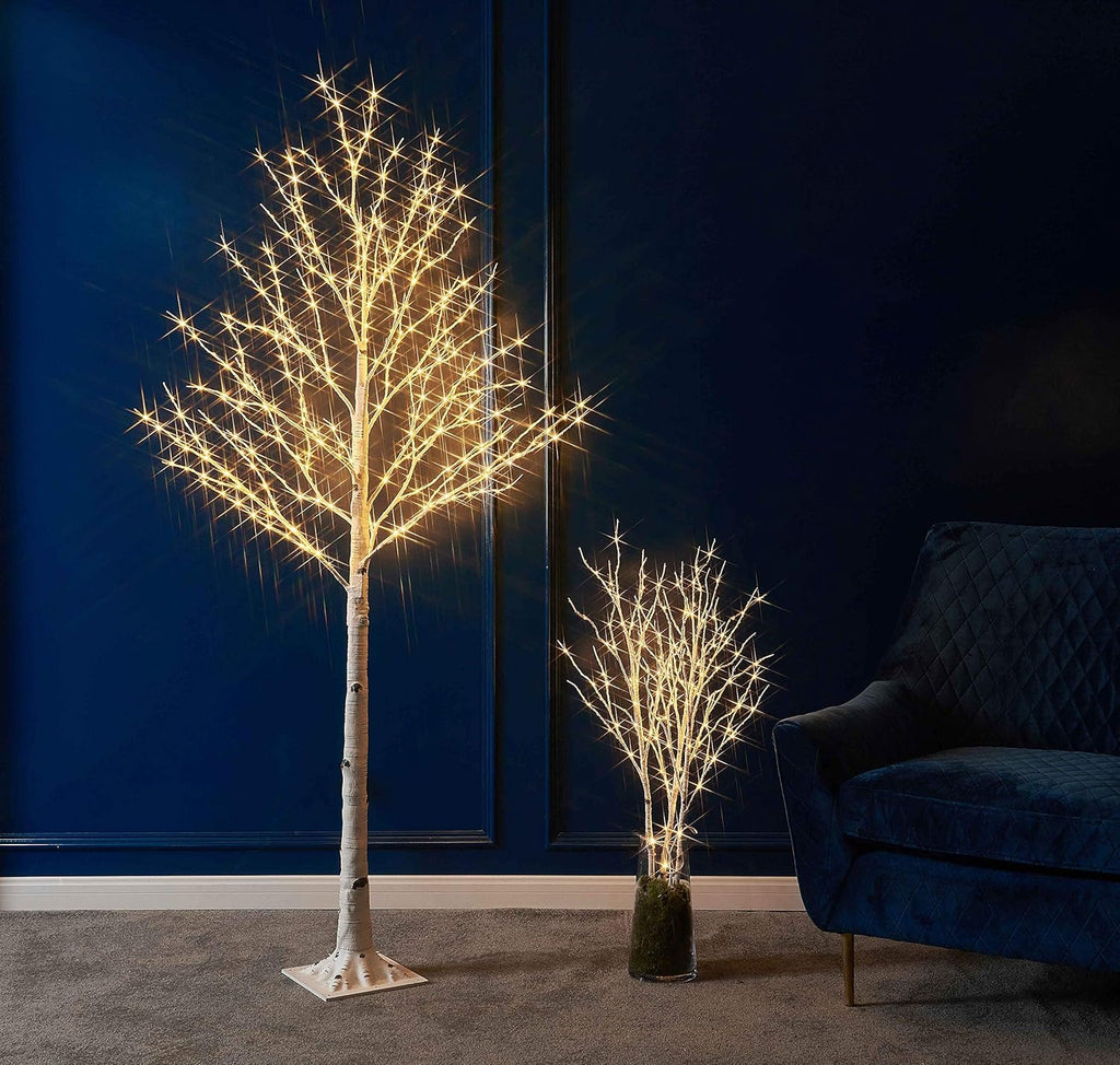 LITBLOOM Lighted Twig Birch Tree with Fairy Lights 6FT 330 LED for Indoor Outdoor Home and Christmas Holiday Decoration