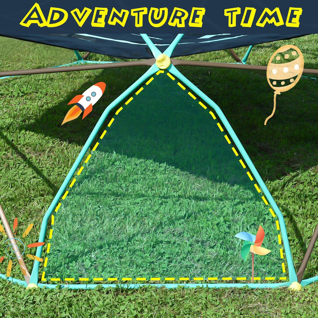 13 FT Climbing Dome for Kids 3 +, Geometric Dome Climber Play Center - Supports 1000LBS Outdoor Playset, Easy Assembly and Move