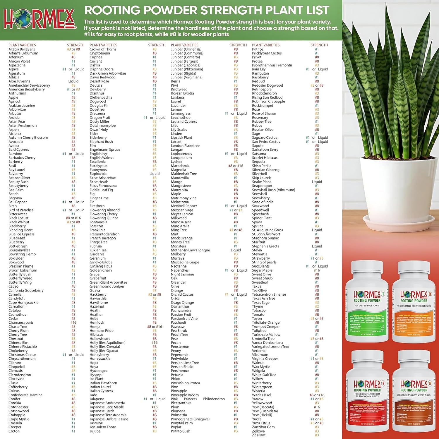 Hormex Rooting Hormone #1 - Rooting Powder for Delicate Houseplants, Succulents & Herb Cuttings | Promotes New Root Growth for Easy Propagation (0.1% IBA)