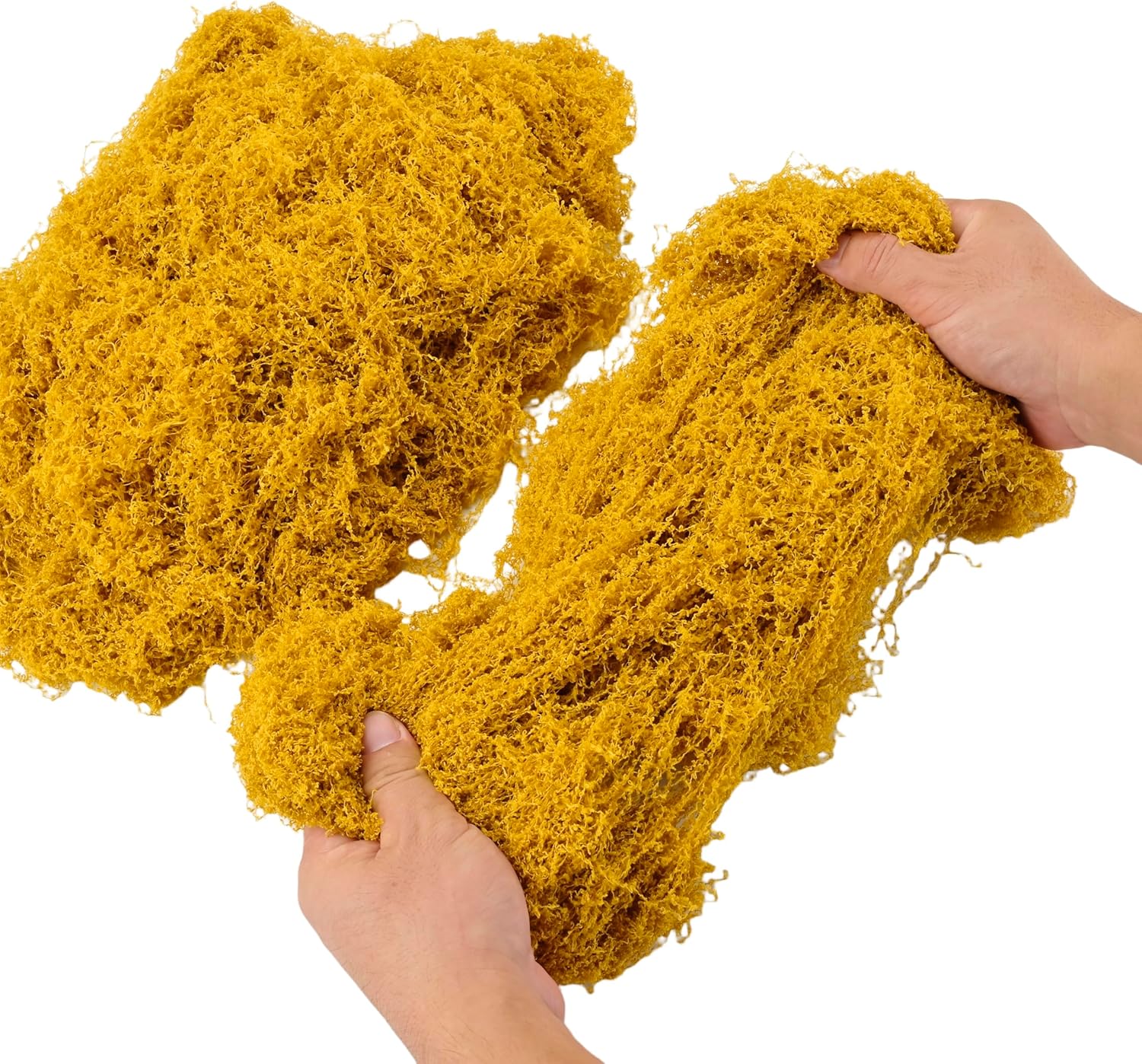 Caiyjhao Artificial Moss Crafts Fake Moss Used for Flower Wall Decoration, Arbitrary DIY, Fairy Garden, Wedding, Flower Baskets, Potted Plants, Glass Vase Filler (Yellow 3.5oz)