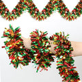 50 Feet Green Red Gold Christmas Tinsel Garland Metallic Twist Shiny Hanging Garland for Christmas Tree Decorations Xmas Holiday Decor for Home Indoor Outdoor Party Supplies (Green Red Gold)
