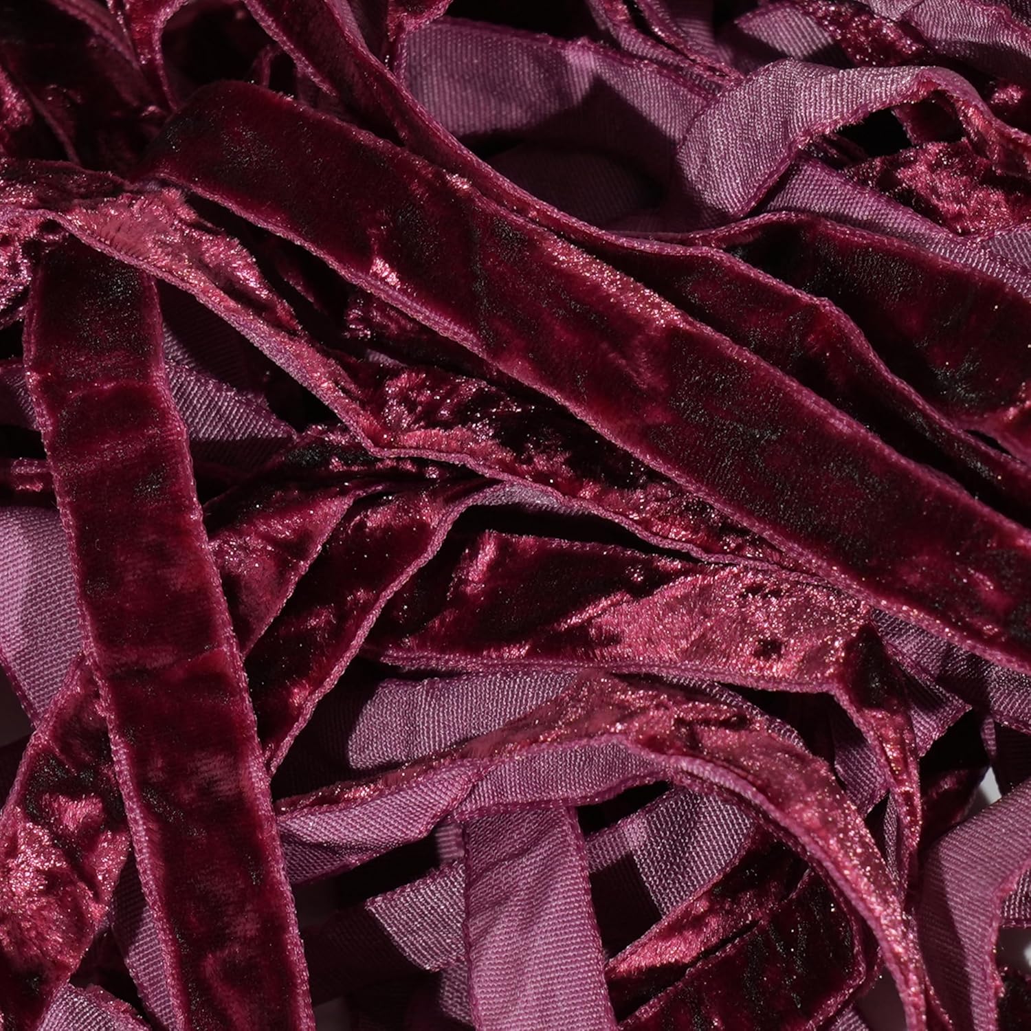 MAYREEL 3/8 Inch Burgundy Crushed Velvet Ribbon Maroon Vintage for Flower Bouquet Gift Wrapping Wedding Invitations Crafts Christmas Decorations Party 25 Yards
