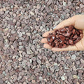 2 lbs Succulent and Cactus Pebbles Gravel, 3/8 Inch Decorative Red River Rocks for Plants Indoor, Vases, Terrarium, Potted Top Dressing and Outdoor Decorative Stones