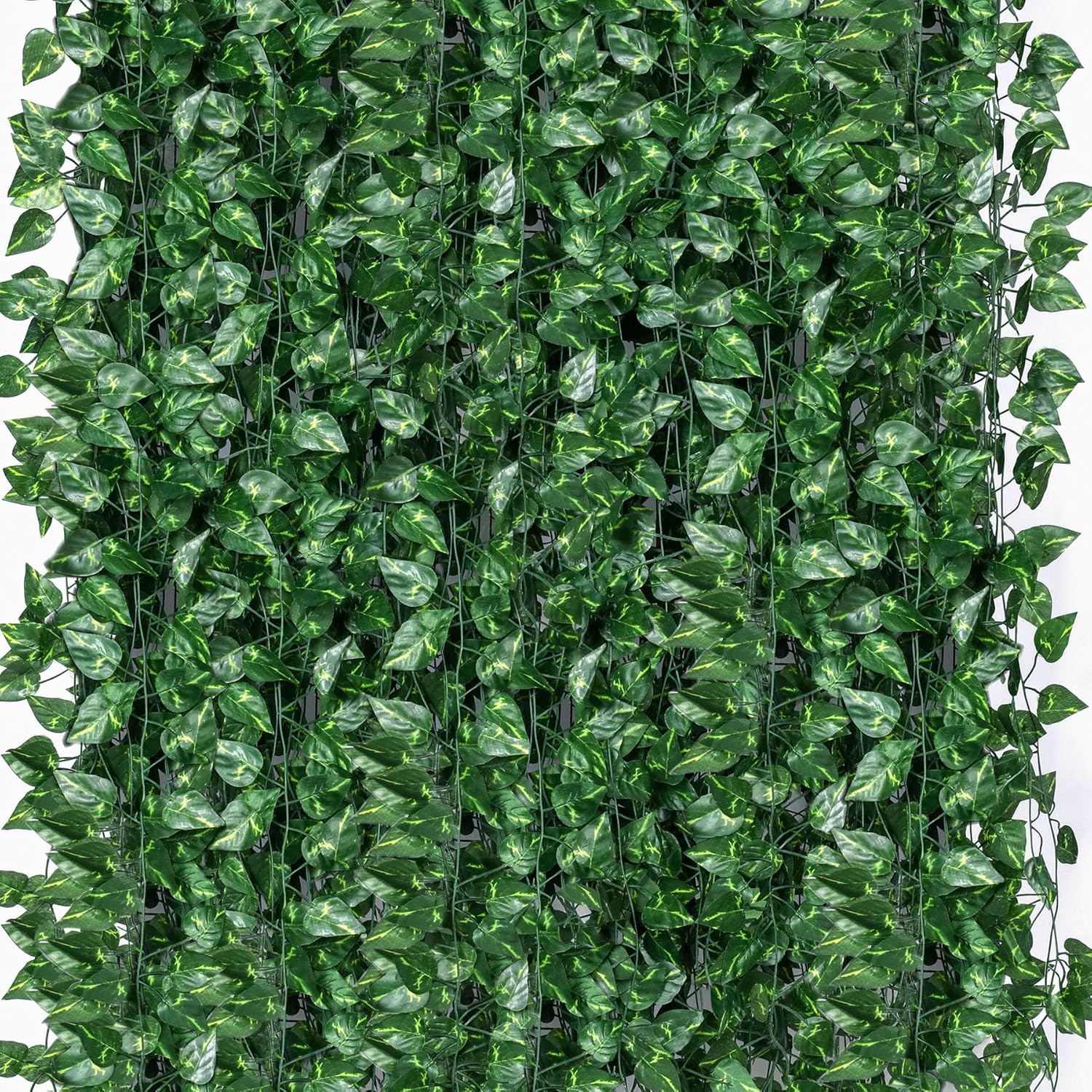 300 Pack 2200 Feet Fake Greenery Hanging Garland, Artificial Ivy Leaf Plants, Vine Leaves, Flowers Foliage for Bedroom Garden Wall Decor