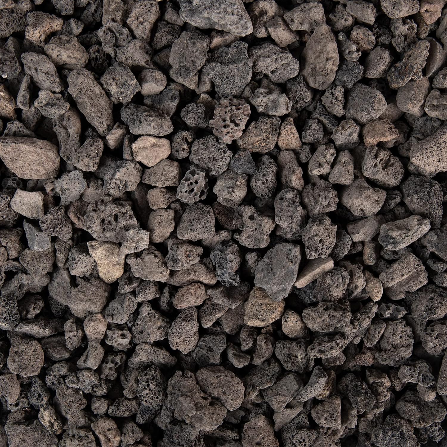 5lbs Natural Lava Rocks Fire Stone Granules, Volcanic Fire Pit Lava Rocks Ideal for Fireplaces Fire Pits, Garden Decorative Landscaping, Plants Cultivation and Aquariums, Black