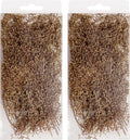 Woohome Miniature Shrubs Model Bushes Long Shrub Vegetation Groups Static Grass Tuft Model Lowland Shrubs Tuft for DIY Model Train Landscape Railroad Scenery, Beige