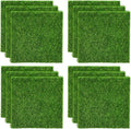 Shindel 12 Packs Fake Grass Decor for Crafts, 6" x 6" Fairy Artificial Grass for Miniature Garden, Dollhouse Ornament DIY Decoration