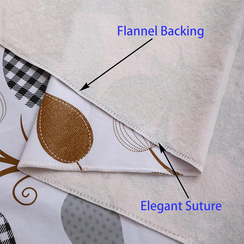 Walrus Heavy Duty Vinyl Tablecloth with Flannel Backing Waterproof Oil-Proof Plastic Table Cloth Stain-Resistant Wipeable Rectangle or Square Table Cover for Indoor and Outdoor (Leaves, 54X54 Inch)