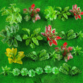 FOIMAS 100pcs Miniature Plant Set - Mini Trees, Flowers, Shrubs for Fairy Garden, Diorama, Train Scenery, Sand Architecture Model Craft Supply