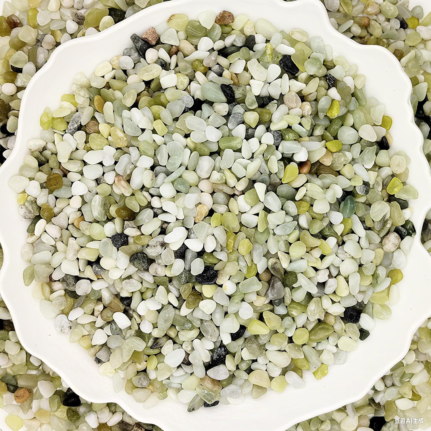 3.3LB Natural Succulent Cactus Gravel for Plants, 1/4" DIY Jade Bean Pebbles, Decorative Stones for Vase Fillers, Terrarium, Gardening, Indoor Outdoor Decor.