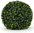 3rd Street Inn Holly Topiary Ball - 19" Artificial Topiary Plant - Wedding Decor - Indoor/Outdoor Artificial Plant Ball - Topiary Tree Substitute (2, Holly)