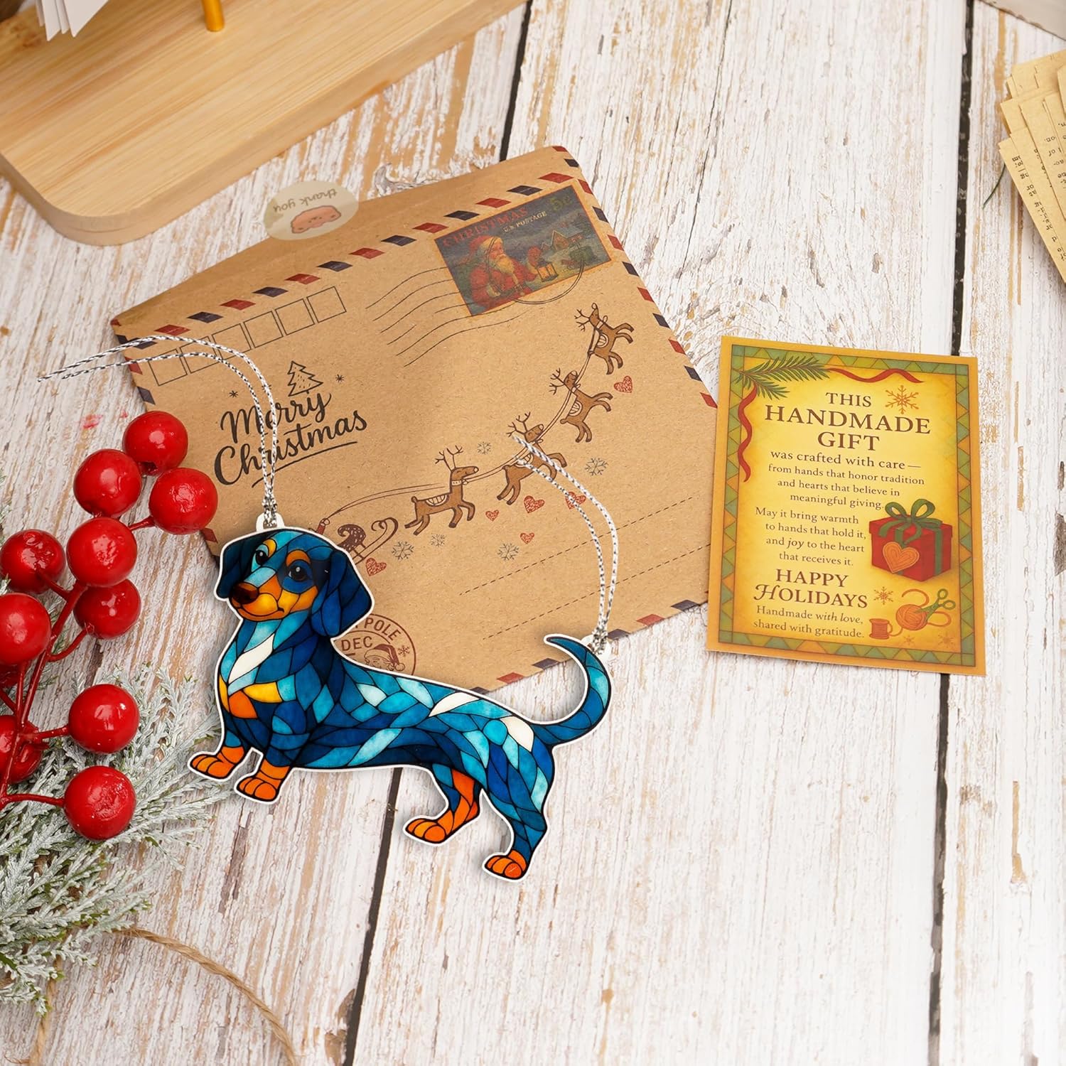 Dachshund Gifts for Women, Dachshund Ornament, Weiner Dog Gifts, Funny Christmas Dachshunds Decor, Wiener Dog Christmas Ornament, Holiday Dogs Lovers Gift Idea, Cute Puppy Decorations for Tree 2025