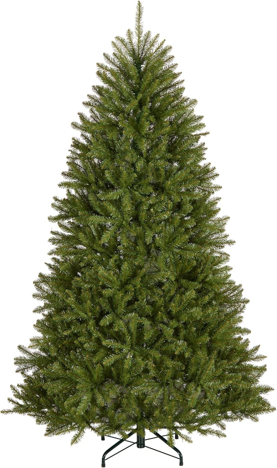 National Tree Company 7 ft Unlit Dunhill Fir Full Artificial Christmas Tree, 2,144 Tips, Includes Stand, Green
