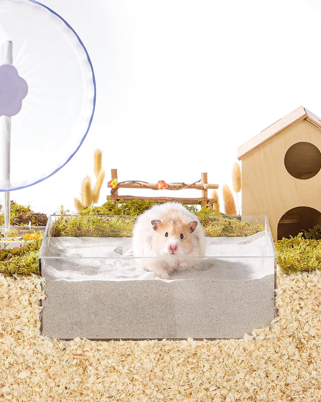BUCATSTATE Hamster Sand 6.6LB, Highly Absorbent & Odor Control Potty Litter, Sand for Hamster Bath, Chinchillas, Gerbils, Mice, Degus and Other Small Pets (ZeoliteSand)