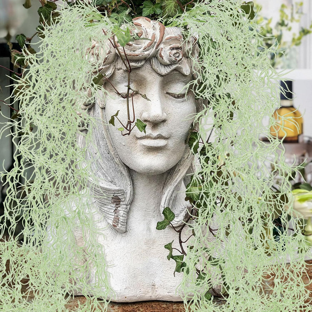 Cindeer 24 Pack Fake Spanish Moss Artificial Hanging Decoration Bulk Faux Greenery Moss Garland for Potted Wall Living Room Indoor Outdoor Decor(43 Inch, 33 Inch,Light Gray)