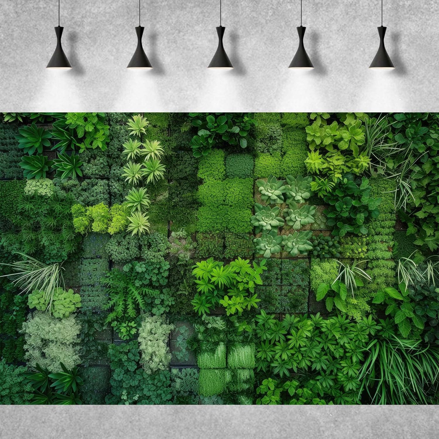 Succulent Plants Aquarium Background Thriving Tropical Green Plants Terrarium Background Sustainable Greenscape Theme Fish Tank Background Natural Green Plants Landscapes Reptile Background 36x20in