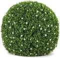 3rd Street Inn Topiary Ball - Artificial Topiary Plant - Wedding Decor - Indoor/Outdoor Artificial Plant Ball - Topiary Tree Substitute (21" XXL (2-Pack), White Flower Grass)