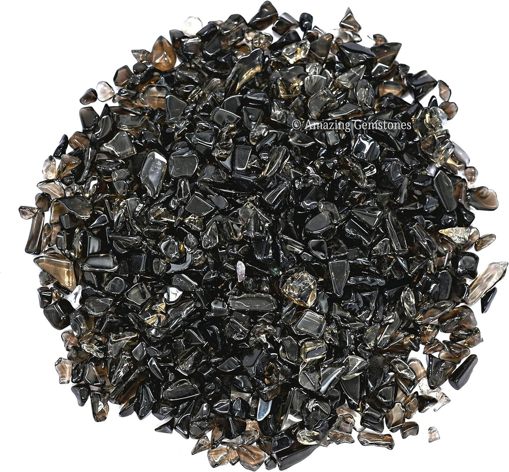 Smoky Quartz Crystal Aquarium Gravel - Rocks, Tumbled Stone and Tiny Crystals for Decoration (Natural AAA Grade Gemstones) (1000+ carat)