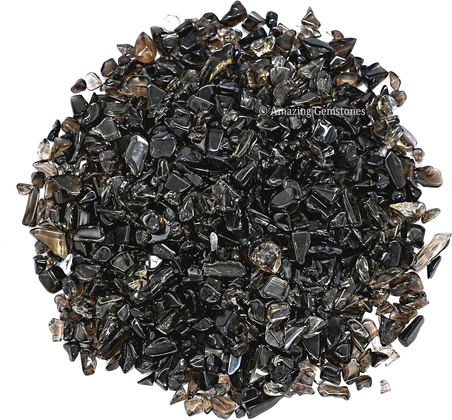 Smoky Quartz Crystal Aquarium Gravel - Rocks, Tumbled Stone and Tiny Crystals for Decoration (Natural AAA Grade Gemstones) (1000+ carat)