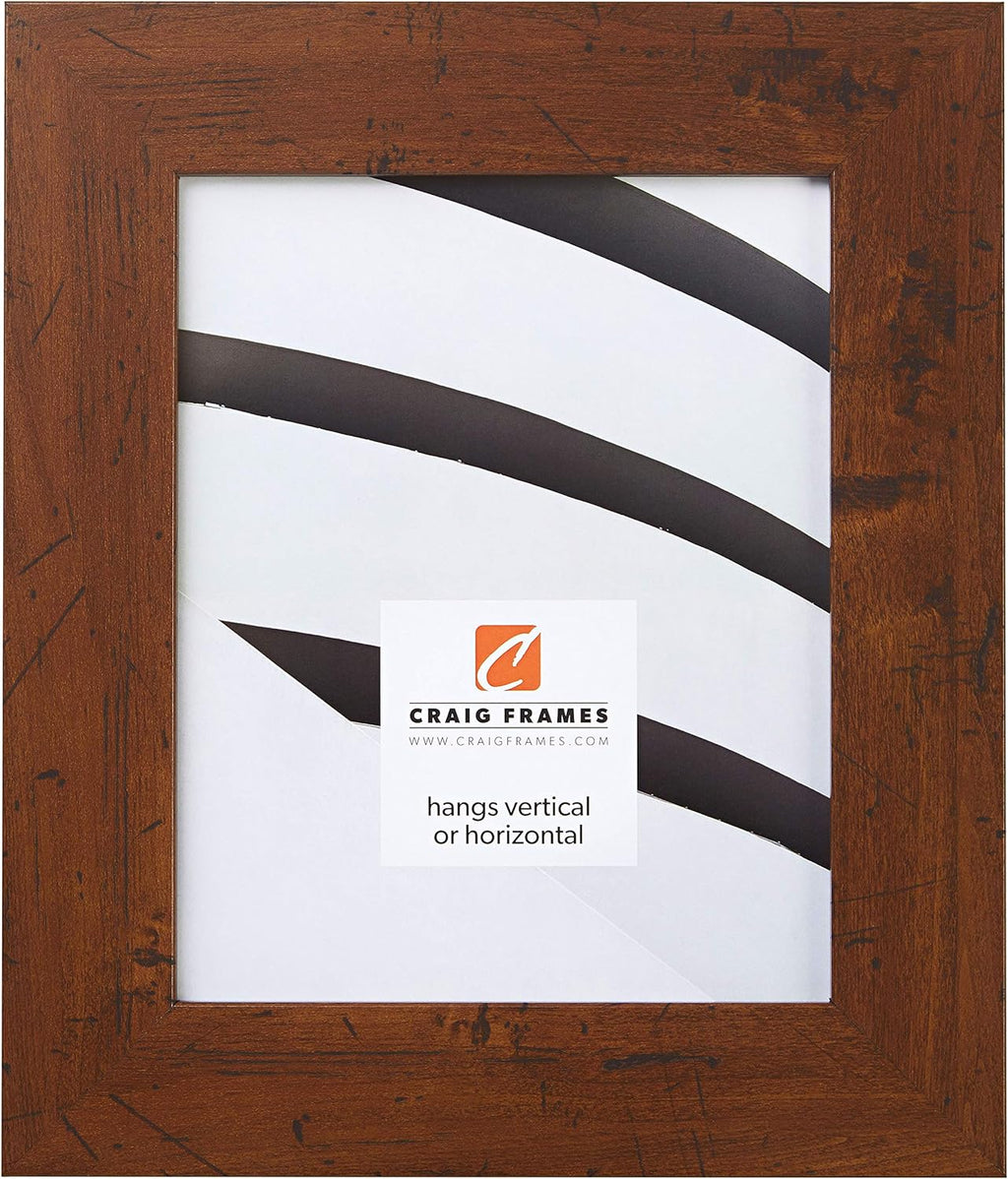 Craig Frames 74004 10 by 13-Inch Picture Frame, Smooth Wrap Finish, 2-Inch Wide, Dark Brown Rustic Pine