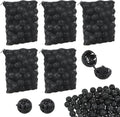 500 Pieces Black Bio Balls 1.02 Inch Internal Bioballs Filter Media for Aquarium Filter&Pond Filter with 5 Pieces Aquarium Filter Media Mesh Bags