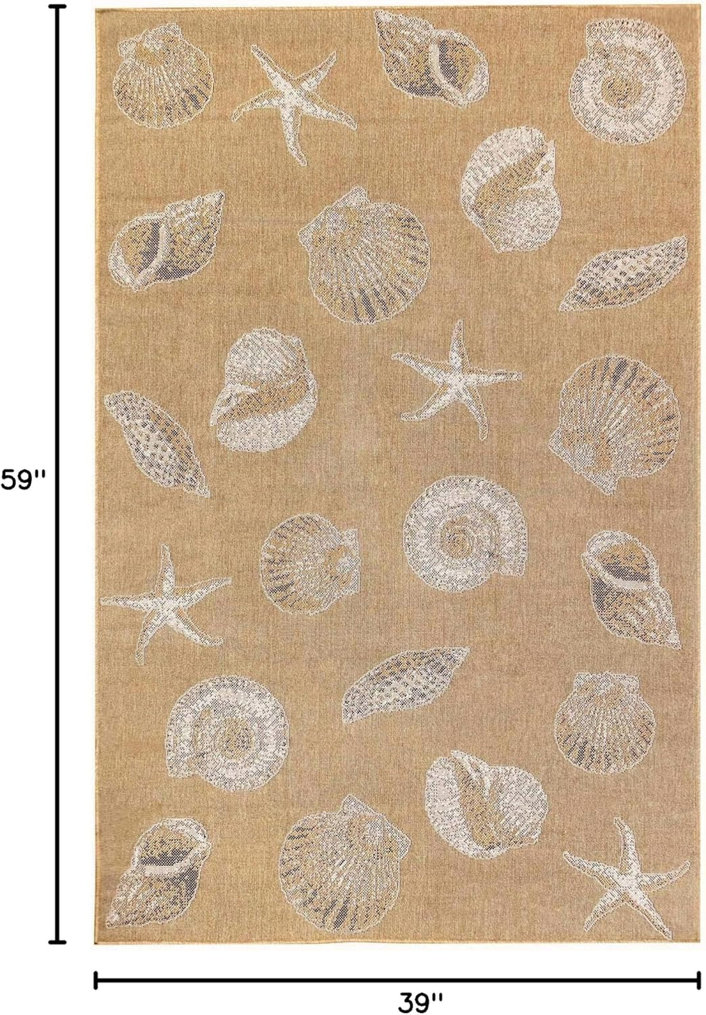Liora Manne Shells Sand Indoor Outdoor Area Rug, 3'3" x 4'11"