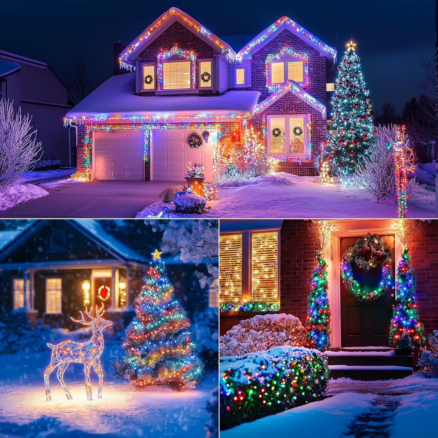 Fairy Lights Battery Operated, 33Ft 100 LED Twinkle Lights with Remote and Timer, 8 Modes Waterproof Lighting for DIY Bedroom Wedding Table Centerpieces Christmas 4 Pack