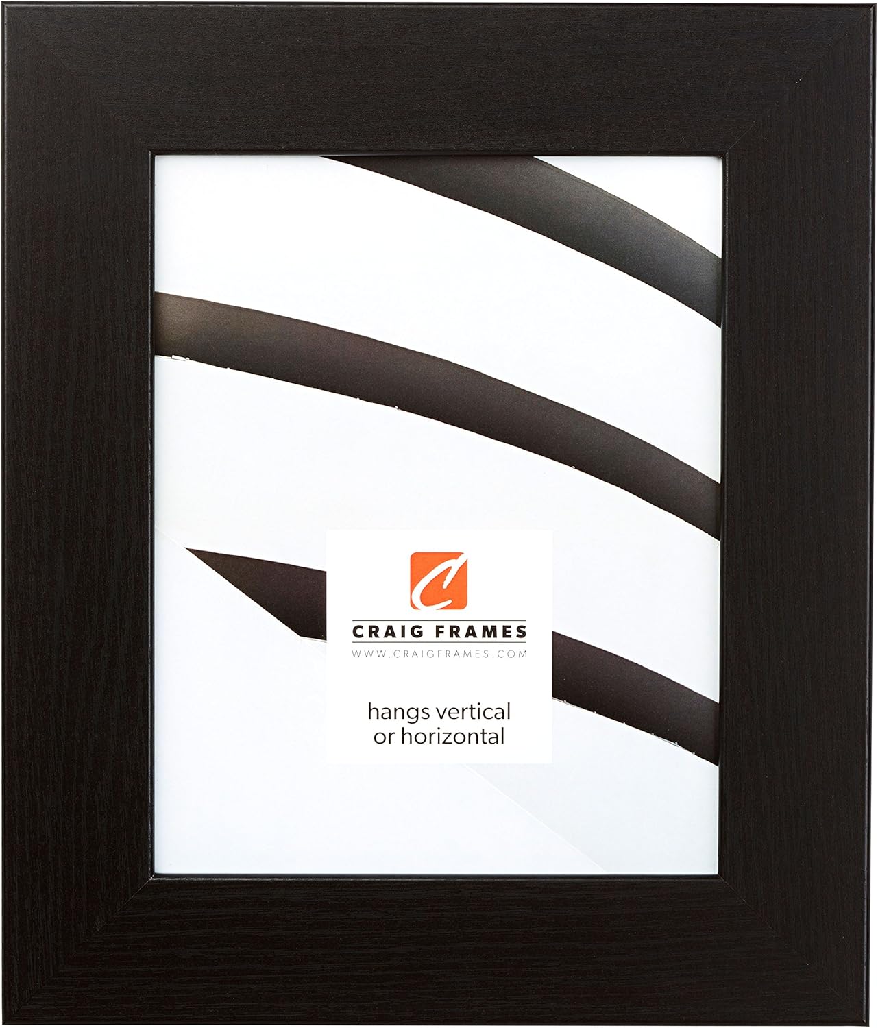Craig Frames Bauhaus 200, 16x24 Picture Frame, Black Oak