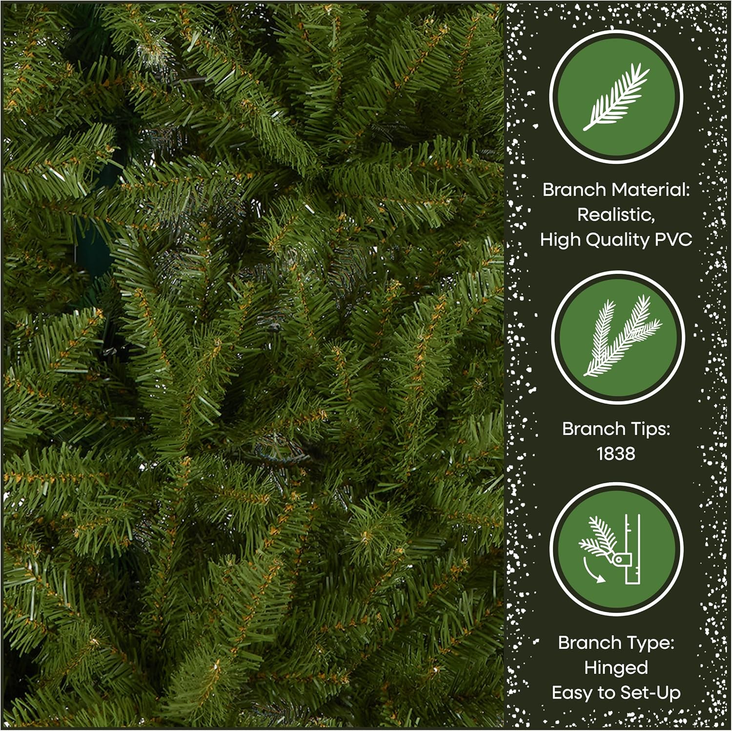 National Tree Company 6.5 ft Unlit Dunhill Fir Full Artificial Christmas Tree, 1,838 Tips, Includes Stand, Green
