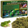 Riare 1.3LB Premium Sphagnum Moss for Reptiles- 50QT Natural Live Moss Reptile Moss Bedding for Terrarium, Hatching, Forest Sphagnum Moss Reptile Substrate for Snakes, Gecko, Turtles, Frogs, Leopard