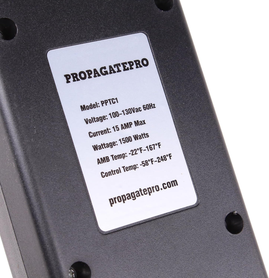 15 Amp Plug in Digital Temperature Controller Outlet by Propagate Pro | Heating/Cooling Thermostat 110V 15A 1500W Programmable Temp Controlled Heater Cooler Reptile Box Fan 120V (PPTC1)