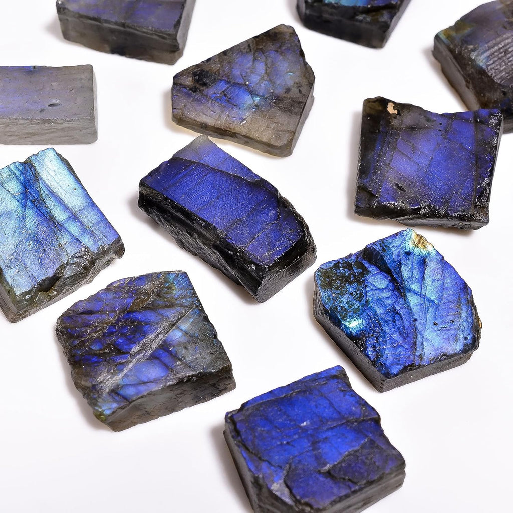 AA+ Grade 100 carats Natural Raw Labradorite Rough Gemstone Lot for Jewelry Making, Loose Crystals Supply, DIY, Wire Wrapping, Healing Stones, Wholesale Bulk Stones