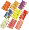288 Pcs Static Grass Tuft Flower Cluster Vegetation Groups Self Adhesive Artificial Model Grass Tufts DIY Miniature Colorful Flower Cluster for Terrain Railway Scenery Table Landscape (Spring Style)