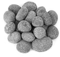 Skyflame Black Natural Tumbled Stones Round Lava Rock Pebbles for Indoor Outdoor Gas Fire Pit | Fireplaces | Garden Landscaping Decoration | Cultivation of Potted Plants | 10 Pounds | 2-3 Inch Size