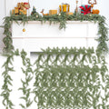 12 Pcs 5.6ft Artificial Christmas Pine Garlands Faux Berry Shaped Pine Garlands Realistic Leaves Hanging Greenery Plant for Christmas Table Fireplace Wall Mantle Indoor Xmas Decor