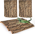 Hamiledyi Cork Terrarium Background 11.8x7.9in 4PCS Natural Reptile Cork Bark Flats Terrarium Board Bearded Dragon Climbing Wall Mat Tank Decor for Lizard Chamelon Snake Turtle Spider Crested Gecko