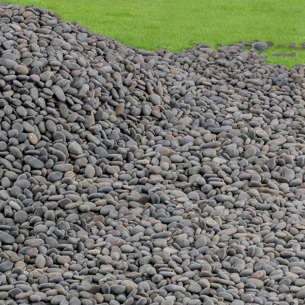 Black Rock, CJGQ 45lb River Rocks Pebbles for Plants Succulents, Decorative Outdoor Landscaping Garden Rocks, Natural Small Mexican Beach Pebbles Aquarium Rocks Gravel for Fish Tanks Vase Yard Decor