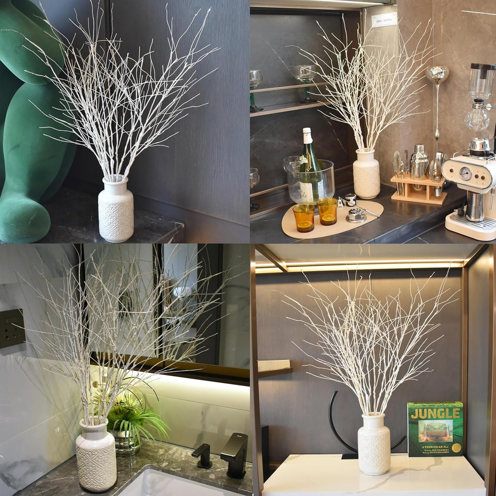 ChopiLine10PCS Lifelike Curly Willow Branches for Tall Vase Fillers Artificial Branches Bendable Twigs, 30.7 Inches Fake Branches Dry Flowers Stems DIY Fall Branches Home Farmhouse Vase Decor